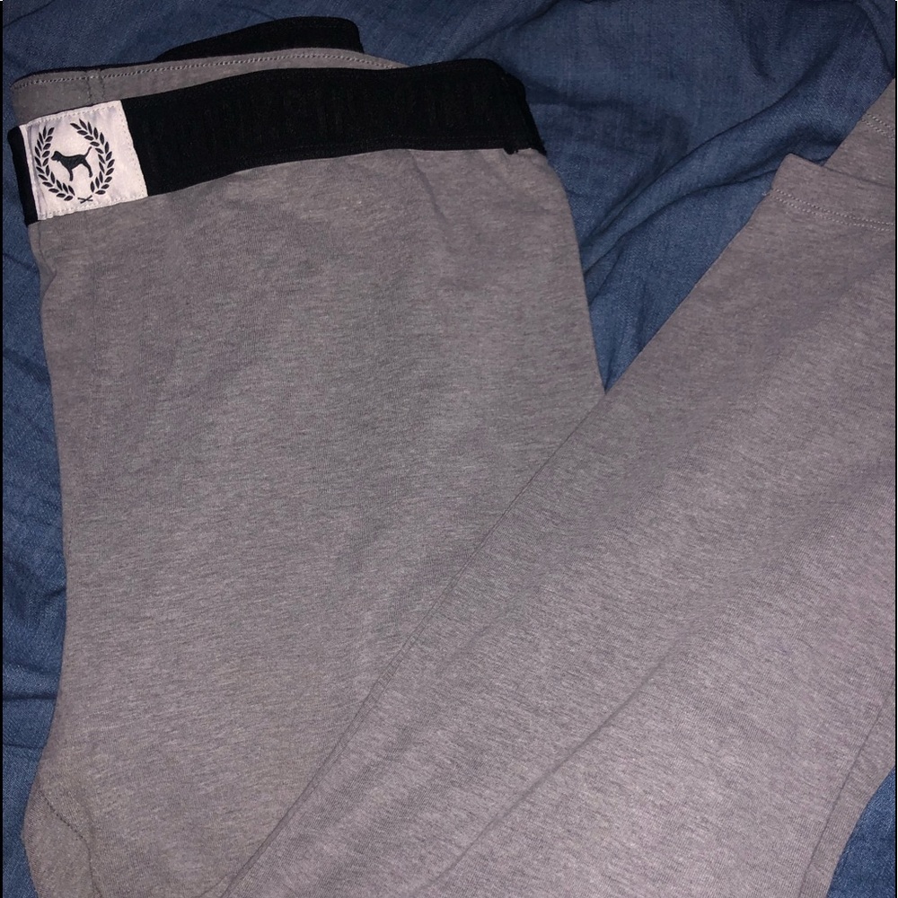 VS Pink Grey logo legging